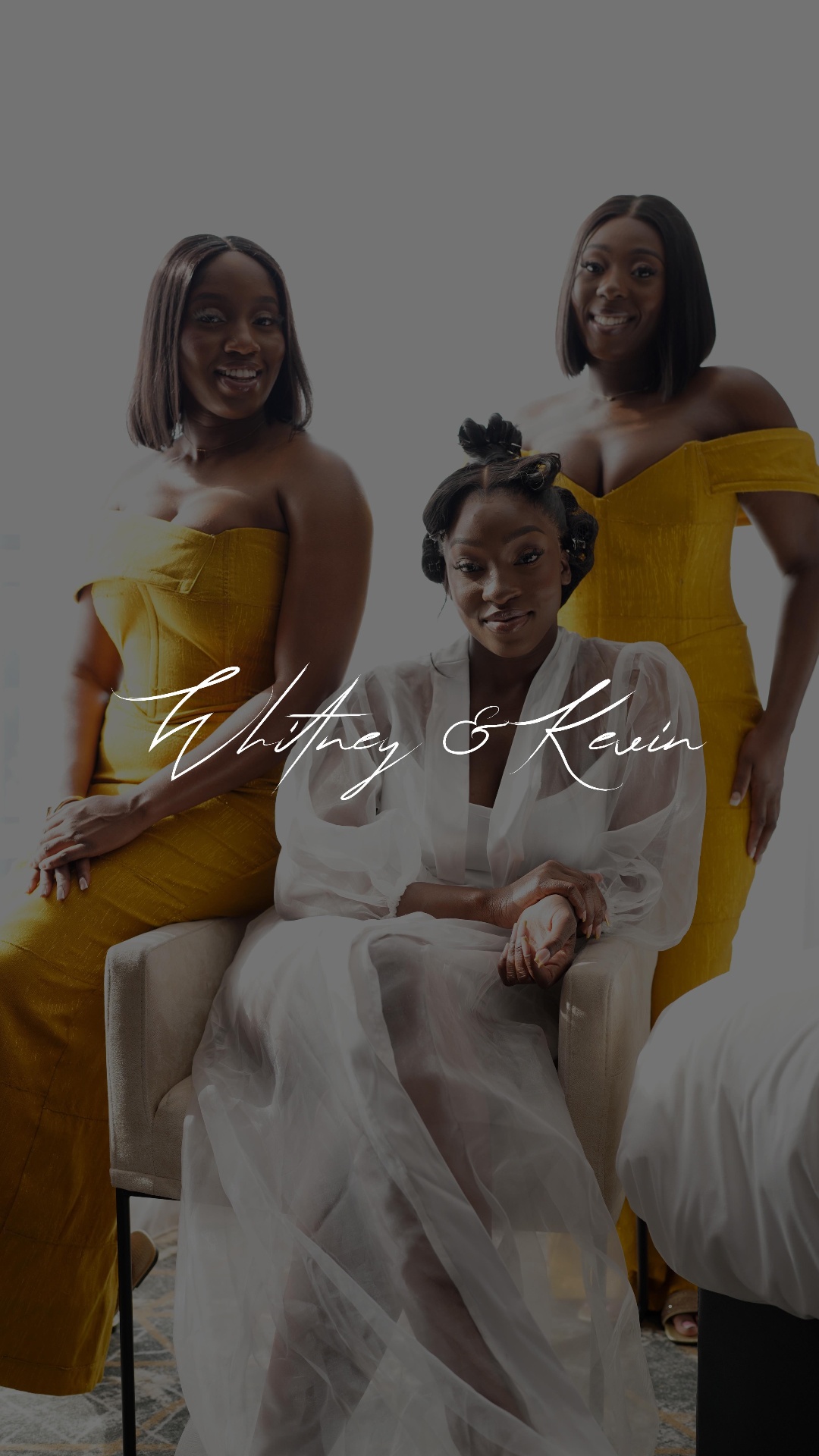 Whitney and bridesmaids in the bridal suite